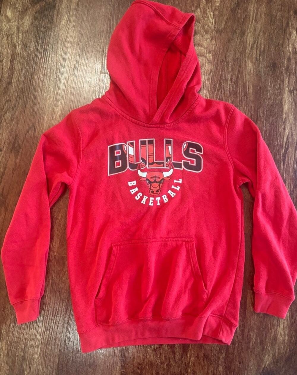 Chicago Bulls Youth Large 14 16 Hoodie Red Black Sweatshirt NBA Basketball